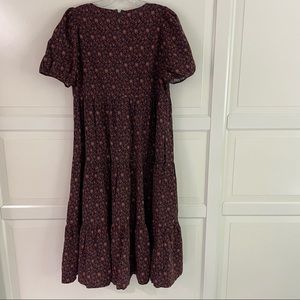 Madewell | Dresses | New Madewell Aidy Squareneck Tiered Midi Dress In Orchard Floral 8353 